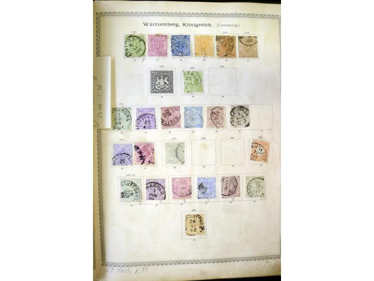 1840/1910, interessante alte Sammlung, dabei Deutsches Reich mit gutem Brustschildteil, Altdeutschland mit vielen besseren We