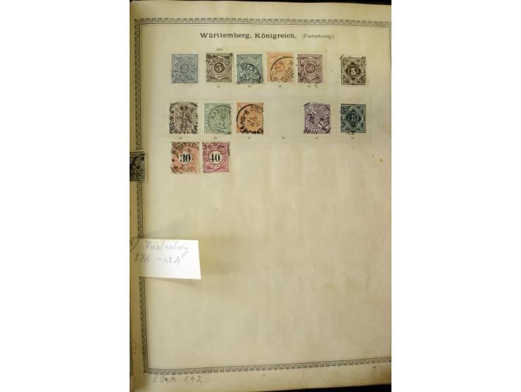 1840/1910, interessante alte Sammlung, dabei Deutsches Reich mit gutem Brustschildteil, Altdeutschland mit vielen besseren We