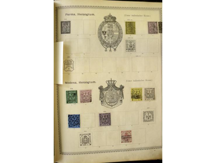 1840/1910, interessante alte Sammlung, dabei Deutsches Reich mit gutem Brustschildteil, Altdeutschland mit vielen besseren We