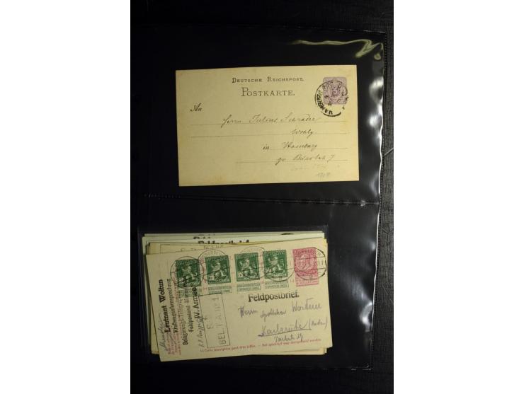 1850/1946 (ca.), über 100 Briefe und Karten mit diversen interessanten Stücken, dabei ILA-Karte, viele Nachporto-Belege, Belg
