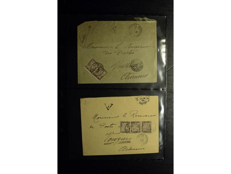 1850/1946 (ca.), über 100 Briefe und Karten mit diversen interessanten Stücken, dabei ILA-Karte, viele Nachporto-Belege, Belg