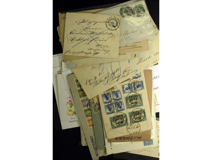1850/1990 (ca.), interessanter Posten Briefe, Karten und Ganzsachen, dabei Altdeutschland, China, Israel etc.