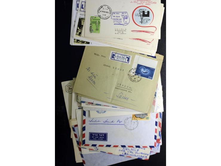 1850/1990 (ca.), interessanter Posten Briefe, Karten und Ganzsachen, dabei Altdeutschland, China, Israel etc.