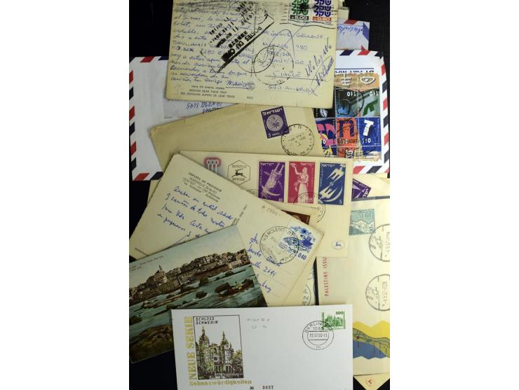 1850/1990 (ca.), interessanter Posten Briefe, Karten und Ganzsachen, dabei Altdeutschland, China, Israel etc.