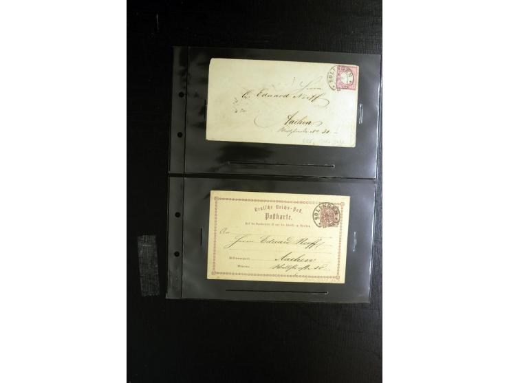 1854/1950 (ca.), rund 70 Briefe und Karten mit diversen interessanten Stücken, dabei gute Zeppelin-Belege, schöner Braunschwe
