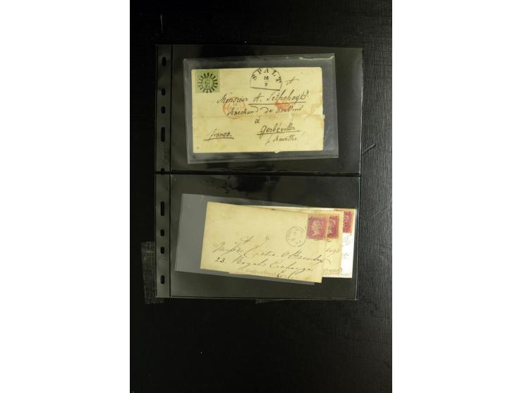 1854/1950 (ca.), rund 70 Briefe und Karten mit diversen interessanten Stücken, dabei gute Zeppelin-Belege, schöner Braunschwe
