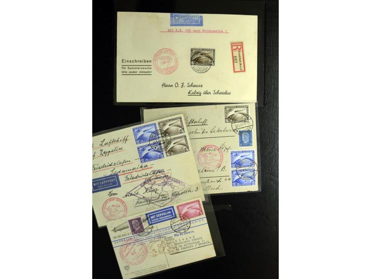 1854/1950 (ca.), rund 70 Briefe und Karten mit diversen interessanten Stücken, dabei gute Zeppelin-Belege, schöner Braunschwe