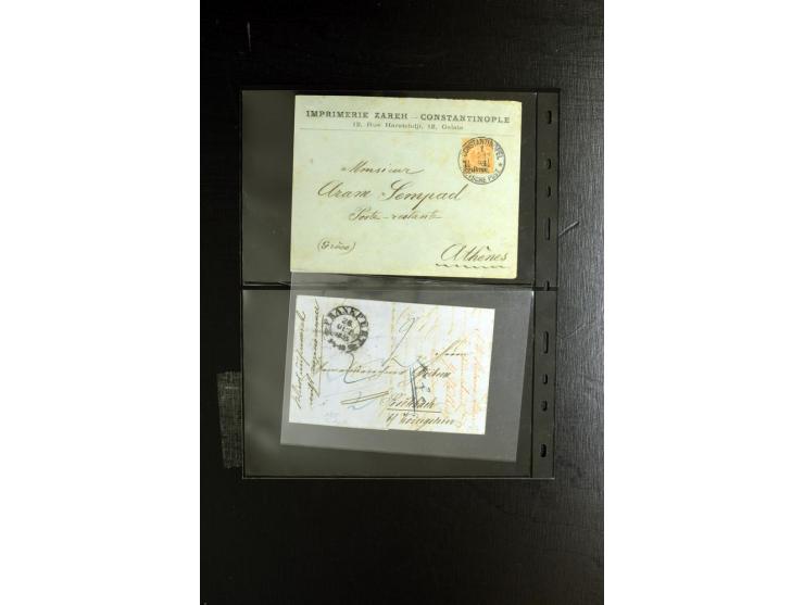 1854/1950 (ca.), rund 70 Briefe und Karten mit diversen interessanten Stücken, dabei gute Zeppelin-Belege, schöner Braunschwe