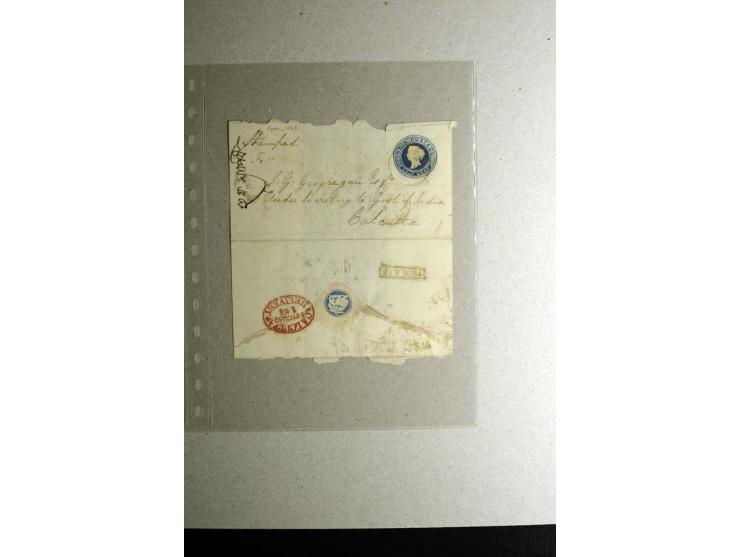1859/1870, kleine Partie fast 30 Briefen und Ganzachen, dabei Mexiko mit 9 frühen Ausgaben, Peru mit Auslandsfrankatur 1870 u