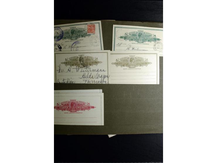 1880/1940 (ca.), großes altes Album mit einigen hundert ungebrauchten und gestempelten Ganzsachen, Schwerpunkt Südamerika mit
