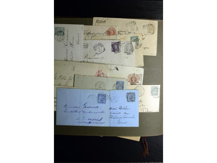 1880/1940 (ca.), großes altes Album mit einigen hundert ungebrauchten und gestempelten Ganzsachen, Schwerpunkt Südamerika mit