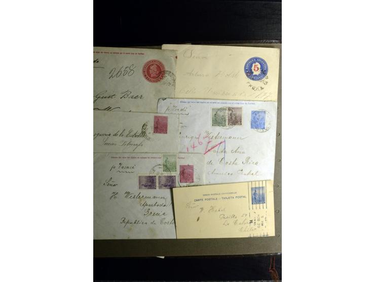 1880/1940 (ca.), großes altes Album mit einigen hundert ungebrauchten und gestempelten Ganzsachen, Schwerpunkt Südamerika mit
