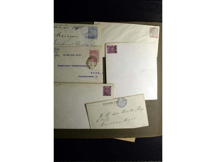 1880/1940 (ca.), großes altes Album mit einigen hundert ungebrauchten und gestempelten Ganzsachen, Schwerpunkt Südamerika mit
