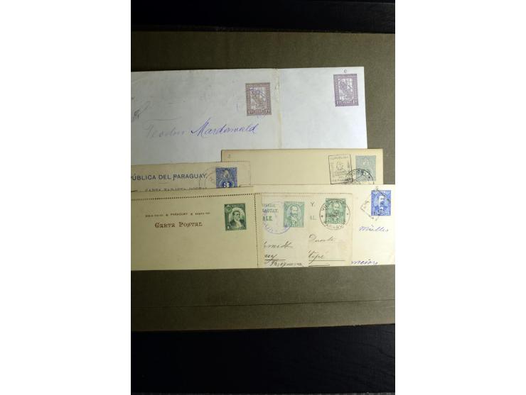 1880/1940 (ca.), großes altes Album mit einigen hundert ungebrauchten und gestempelten Ganzsachen, Schwerpunkt Südamerika mit