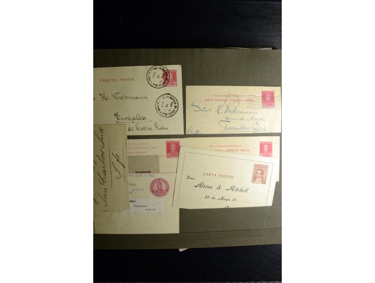 1880/1940 (ca.), großes altes Album mit einigen hundert ungebrauchten und gestempelten Ganzsachen, Schwerpunkt Südamerika mit