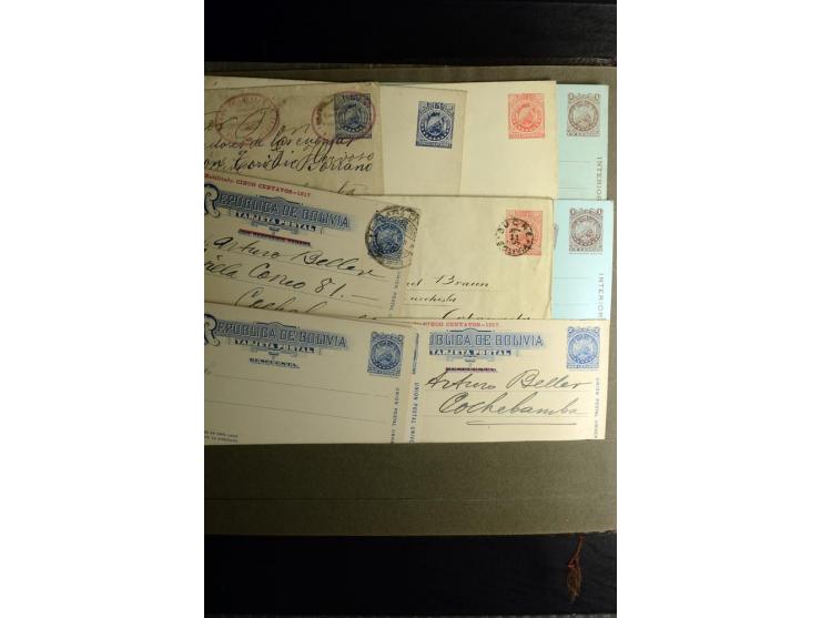 1880/1940 (ca.), großes altes Album mit einigen hundert ungebrauchten und gestempelten Ganzsachen, Schwerpunkt Südamerika mit