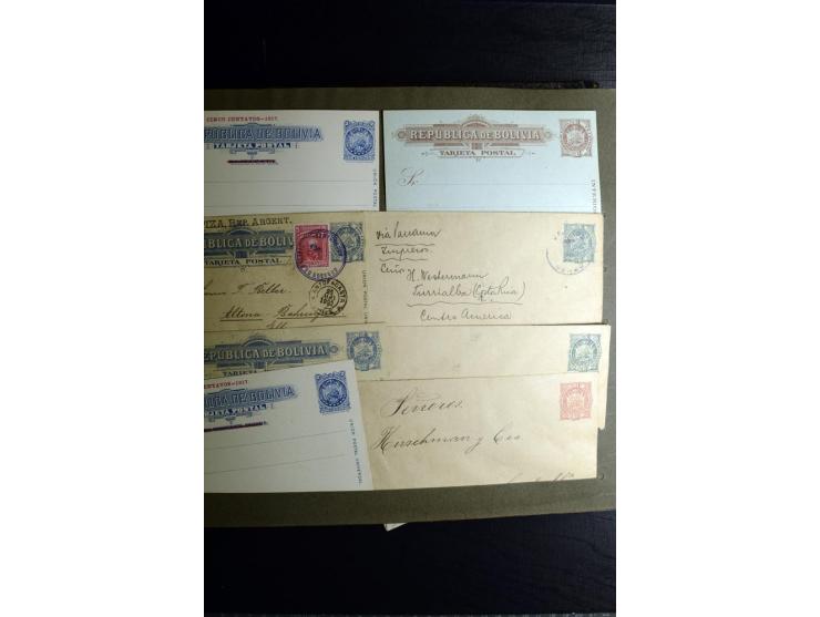 1880/1940 (ca.), großes altes Album mit einigen hundert ungebrauchten und gestempelten Ganzsachen, Schwerpunkt Südamerika mit
