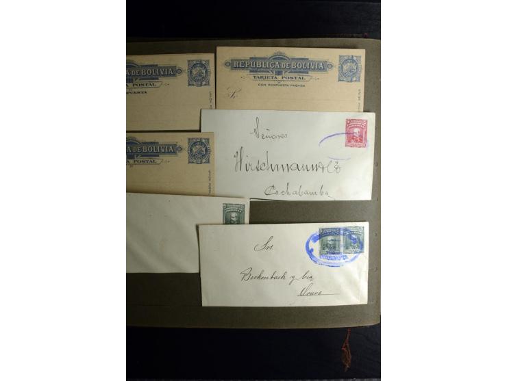 1880/1940 (ca.), großes altes Album mit einigen hundert ungebrauchten und gestempelten Ganzsachen, Schwerpunkt Südamerika mit