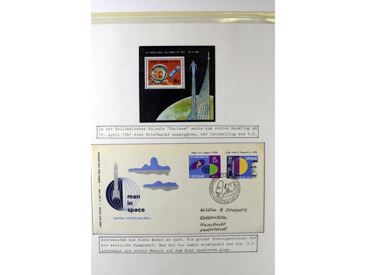 GAGARIN: Interessante Sammlung auf insgesamt über 70 Blättern, dabei verschiedene Marken, Sonderstempel in verschiedenen Farb