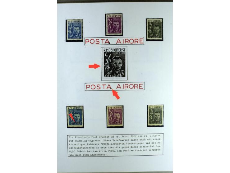 GAGARIN: Interessante Sammlung auf insgesamt über 70 Blättern, dabei verschiedene Marken, Sonderstempel in verschiedenen Farb