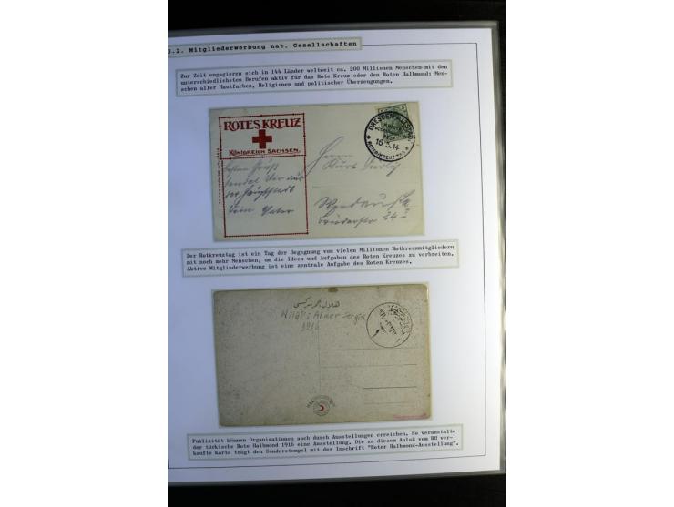 Rotes Kreuz: 1870/1990 (ca.), Ausstellungs-Sammlung "Eine Idee erobert die Welt" auf 60 Seiten plus Ergänzungsband mit 37 Sei