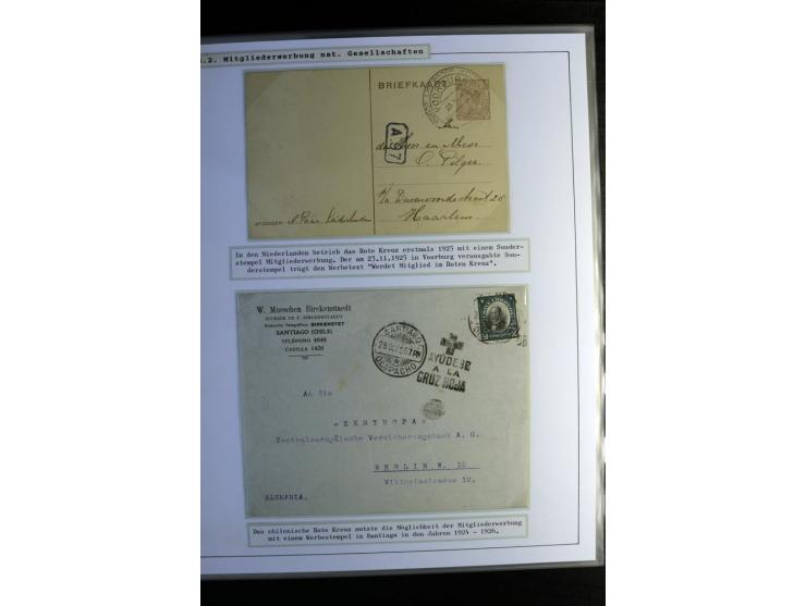 Rotes Kreuz: 1870/1990 (ca.), Ausstellungs-Sammlung "Eine Idee erobert die Welt" auf 60 Seiten plus Ergänzungsband mit 37 Sei