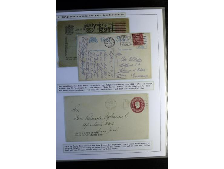 Rotes Kreuz: 1870/1990 (ca.), Ausstellungs-Sammlung "Eine Idee erobert die Welt" auf 60 Seiten plus Ergänzungsband mit 37 Sei