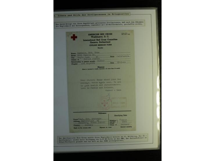 Rotes Kreuz: 1870/1990 (ca.), Ausstellungs-Sammlung "Eine Idee erobert die Welt" auf 60 Seiten plus Ergänzungsband mit 37 Sei