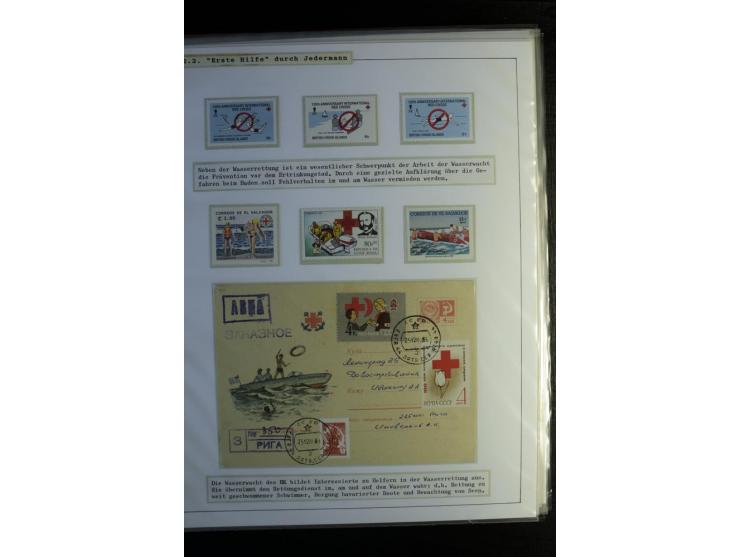 Rotes Kreuz: 1870/1990 (ca.), Ausstellungs-Sammlung "Eine Idee erobert die Welt" auf 60 Seiten plus Ergänzungsband mit 37 Sei