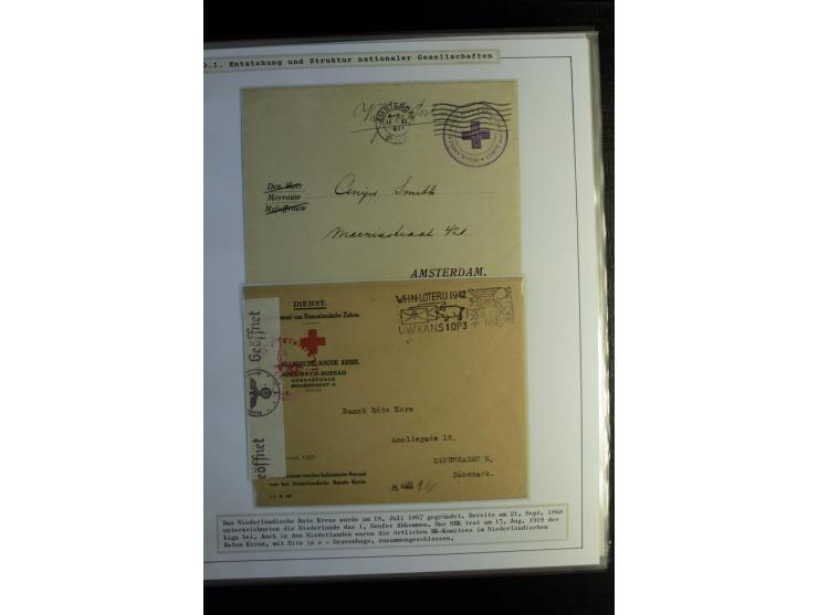 Rotes Kreuz: 1870/1990 (ca.), Ausstellungs-Sammlung "Eine Idee erobert die Welt" auf 60 Seiten plus Ergänzungsband mit 37 Sei