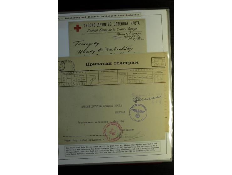 Rotes Kreuz: 1870/1990 (ca.), Ausstellungs-Sammlung "Eine Idee erobert die Welt" auf 60 Seiten plus Ergänzungsband mit 37 Sei