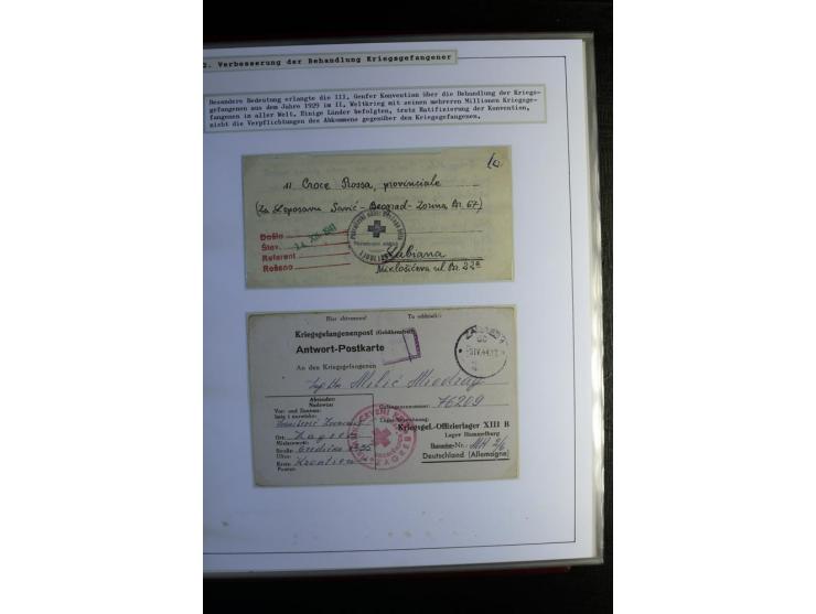 Rotes Kreuz: 1870/1990 (ca.), Ausstellungs-Sammlung "Eine Idee erobert die Welt" auf 60 Seiten plus Ergänzungsband mit 37 Sei