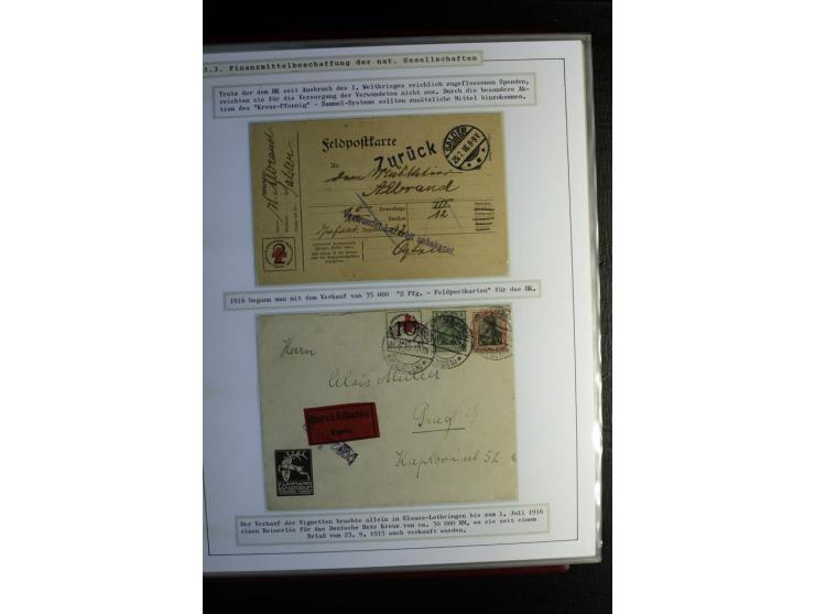 Rotes Kreuz: 1870/1990 (ca.), Ausstellungs-Sammlung "Eine Idee erobert die Welt" auf 60 Seiten plus Ergänzungsband mit 37 Sei