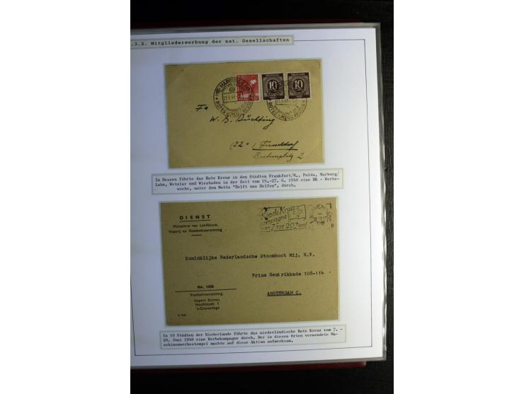 Rotes Kreuz: 1870/1990 (ca.), Ausstellungs-Sammlung "Eine Idee erobert die Welt" auf 60 Seiten plus Ergänzungsband mit 37 Sei