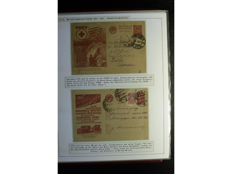 Rotes Kreuz: 1870/1990 (ca.), Ausstellungs-Sammlung "Eine Idee erobert die Welt" auf 60 Seiten plus Ergänzungsband mit 37 Sei