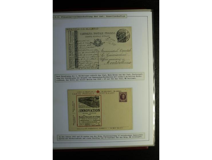 Rotes Kreuz: 1870/1990 (ca.), Ausstellungs-Sammlung "Eine Idee erobert die Welt" auf 60 Seiten plus Ergänzungsband mit 37 Sei