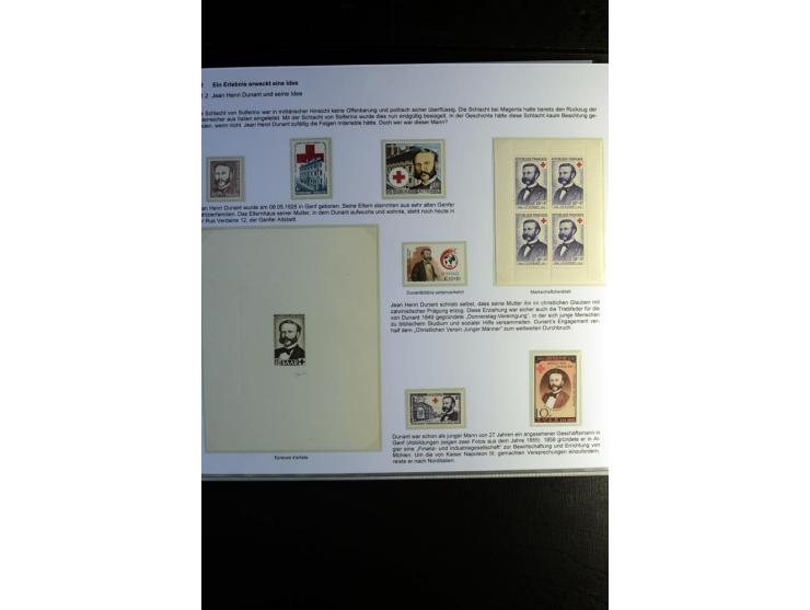 Rotes Kreuz: 1870/1990 (ca.), Ausstellungs-Sammlung "Eine Idee erobert die Welt" auf 60 Seiten plus Ergänzungsband mit 37 Sei