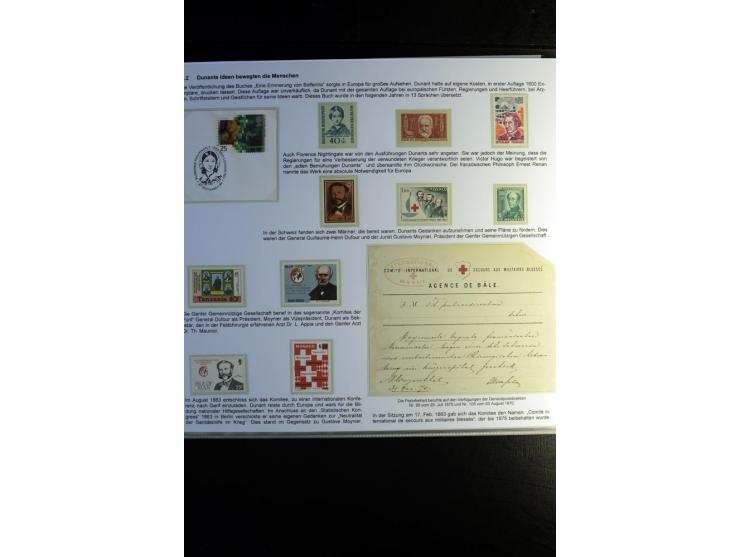 Rotes Kreuz: 1870/1990 (ca.), Ausstellungs-Sammlung "Eine Idee erobert die Welt" auf 60 Seiten plus Ergänzungsband mit 37 Sei