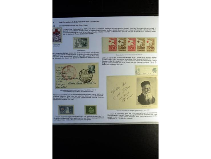 Rotes Kreuz: 1870/1990 (ca.), Ausstellungs-Sammlung "Eine Idee erobert die Welt" auf 60 Seiten plus Ergänzungsband mit 37 Sei