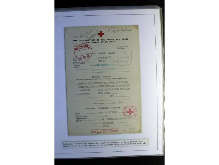 Rotes Kreuz: 1870/1990 (ca.), Ausstellungs-Sammlung "Eine Idee erobert die Welt" auf 60 Seiten plus Ergänzungsband mit 37 Sei