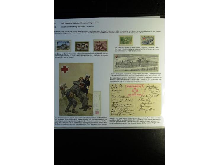 Rotes Kreuz: 1870/1990 (ca.), Ausstellungs-Sammlung "Eine Idee erobert die Welt" auf 60 Seiten plus Ergänzungsband mit 37 Sei