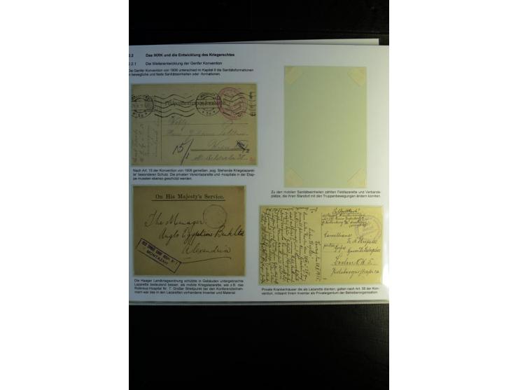 Rotes Kreuz: 1870/1990 (ca.), Ausstellungs-Sammlung "Eine Idee erobert die Welt" auf 60 Seiten plus Ergänzungsband mit 37 Sei