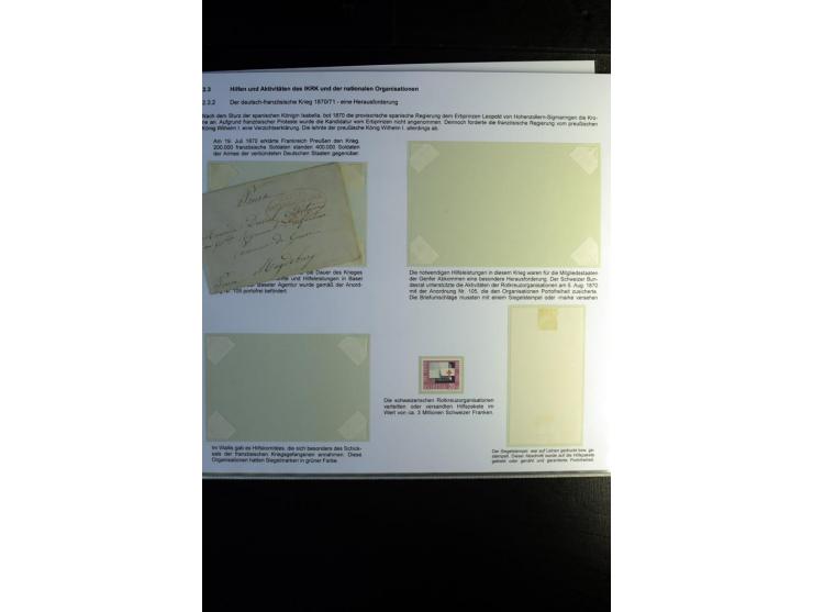 Rotes Kreuz: 1870/1990 (ca.), Ausstellungs-Sammlung "Eine Idee erobert die Welt" auf 60 Seiten plus Ergänzungsband mit 37 Sei
