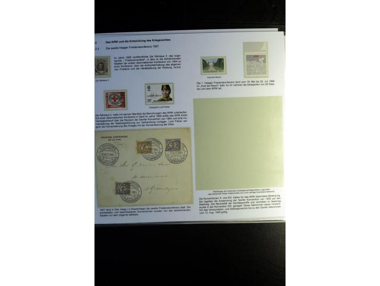 Rotes Kreuz: 1870/1990 (ca.), Ausstellungs-Sammlung "Eine Idee erobert die Welt" auf 60 Seiten plus Ergänzungsband mit 37 Sei