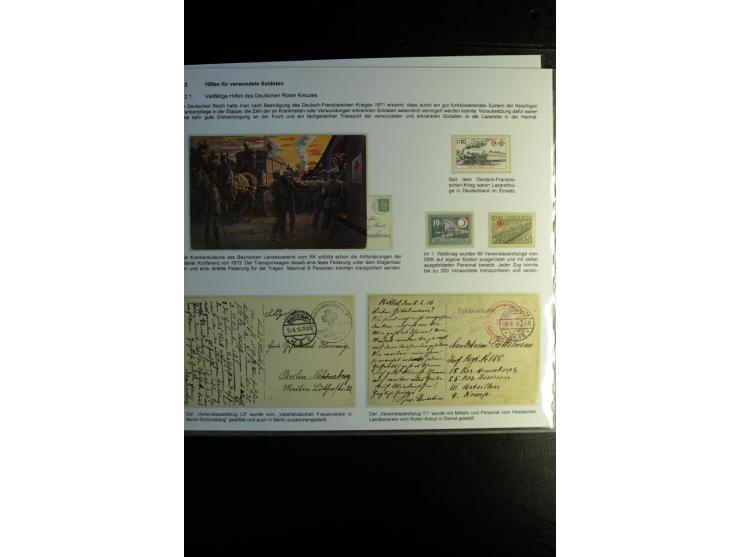 Rotes Kreuz: 1870/1990 (ca.), Ausstellungs-Sammlung "Eine Idee erobert die Welt" auf 60 Seiten plus Ergänzungsband mit 37 Sei