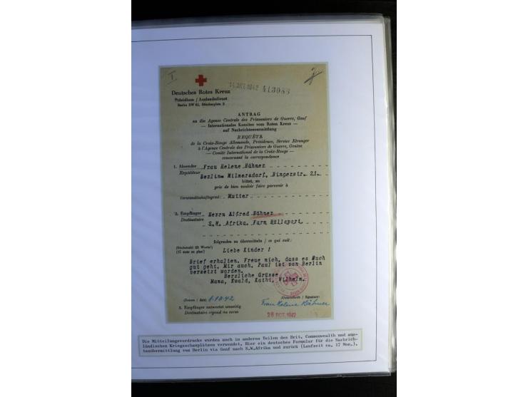 Rotes Kreuz: 1870/1990 (ca.), Ausstellungs-Sammlung "Eine Idee erobert die Welt" auf 60 Seiten plus Ergänzungsband mit 37 Sei