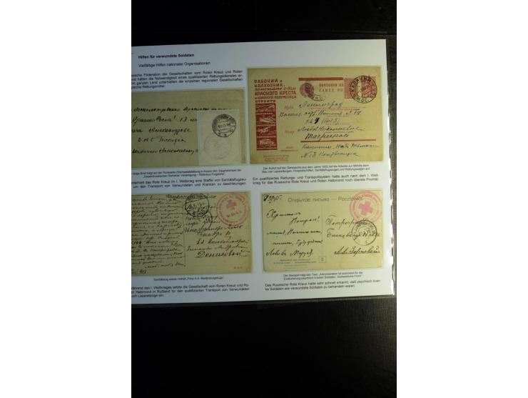 Rotes Kreuz: 1870/1990 (ca.), Ausstellungs-Sammlung "Eine Idee erobert die Welt" auf 60 Seiten plus Ergänzungsband mit 37 Sei