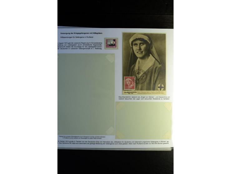 Rotes Kreuz: 1870/1990 (ca.), Ausstellungs-Sammlung "Eine Idee erobert die Welt" auf 60 Seiten plus Ergänzungsband mit 37 Sei