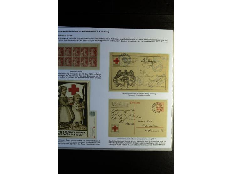 Rotes Kreuz: 1870/1990 (ca.), Ausstellungs-Sammlung "Eine Idee erobert die Welt" auf 60 Seiten plus Ergänzungsband mit 37 Sei