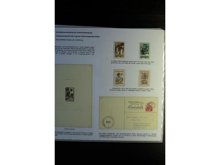 Rotes Kreuz: 1870/1990 (ca.), Ausstellungs-Sammlung "Eine Idee erobert die Welt" auf 60 Seiten plus Ergänzungsband mit 37 Sei
